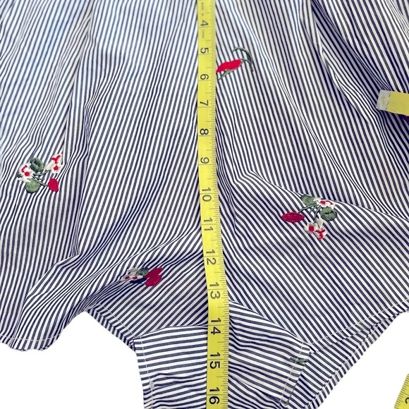 A’ Gaci Striped high Rise pleated pleated skirt and cropped top set size large - Picture 10 of 12